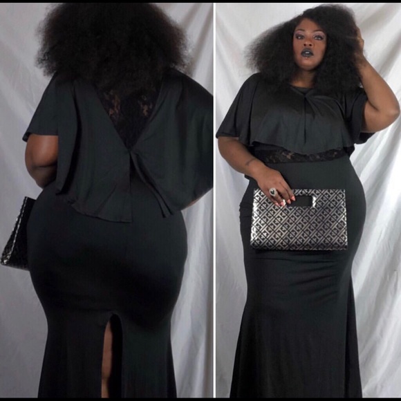 Black long lace dress - Picture 1 of 1